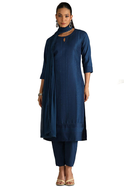 Soch WomenS Art Silk Chudidar Set (Ews5Cd21988_Blue