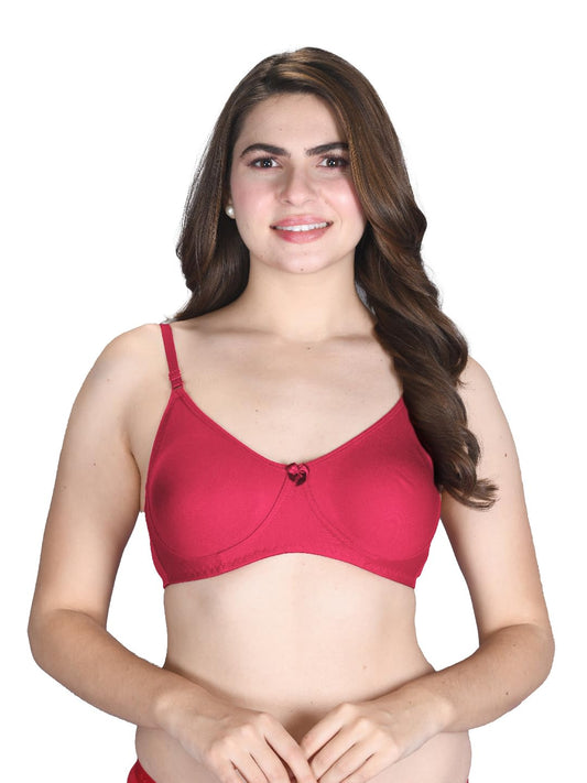 Lux Venus Comfortable Tees Bra With Adjustable Strap Fuschia