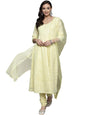 Libas WomenS Poly Georgette Kurta Sets (33373O_Yellow