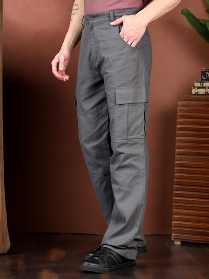 Kotty MenS Cargo Pants | Cotton Cargo Pants For Men | Comfortable & Stylish Cargos(Grey,28)