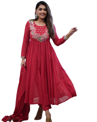 Fashion Basket Chinnon Embroidered Kurta Set for Women