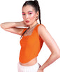 POPWINGS Women Casual Orange Corset Crop Top