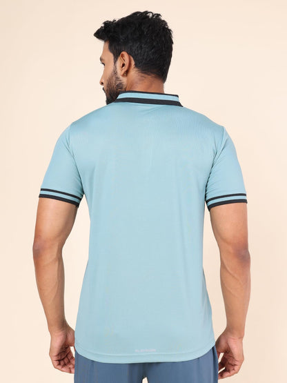 Rupa Colors Mens PLAYSURE Dry FIT Activewear Polo T-Shirt | 100% Polyester Fabric | Dual Color | Contrast Collar | Reflective Lo