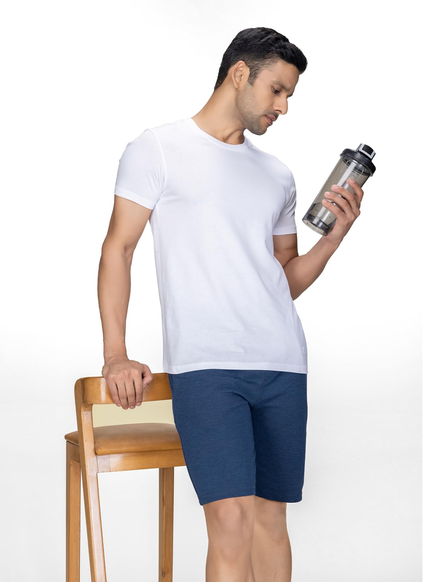 XYXX Mens Solid Regular Fit T-Shirt (XY_CR15_Tshirt_1_White