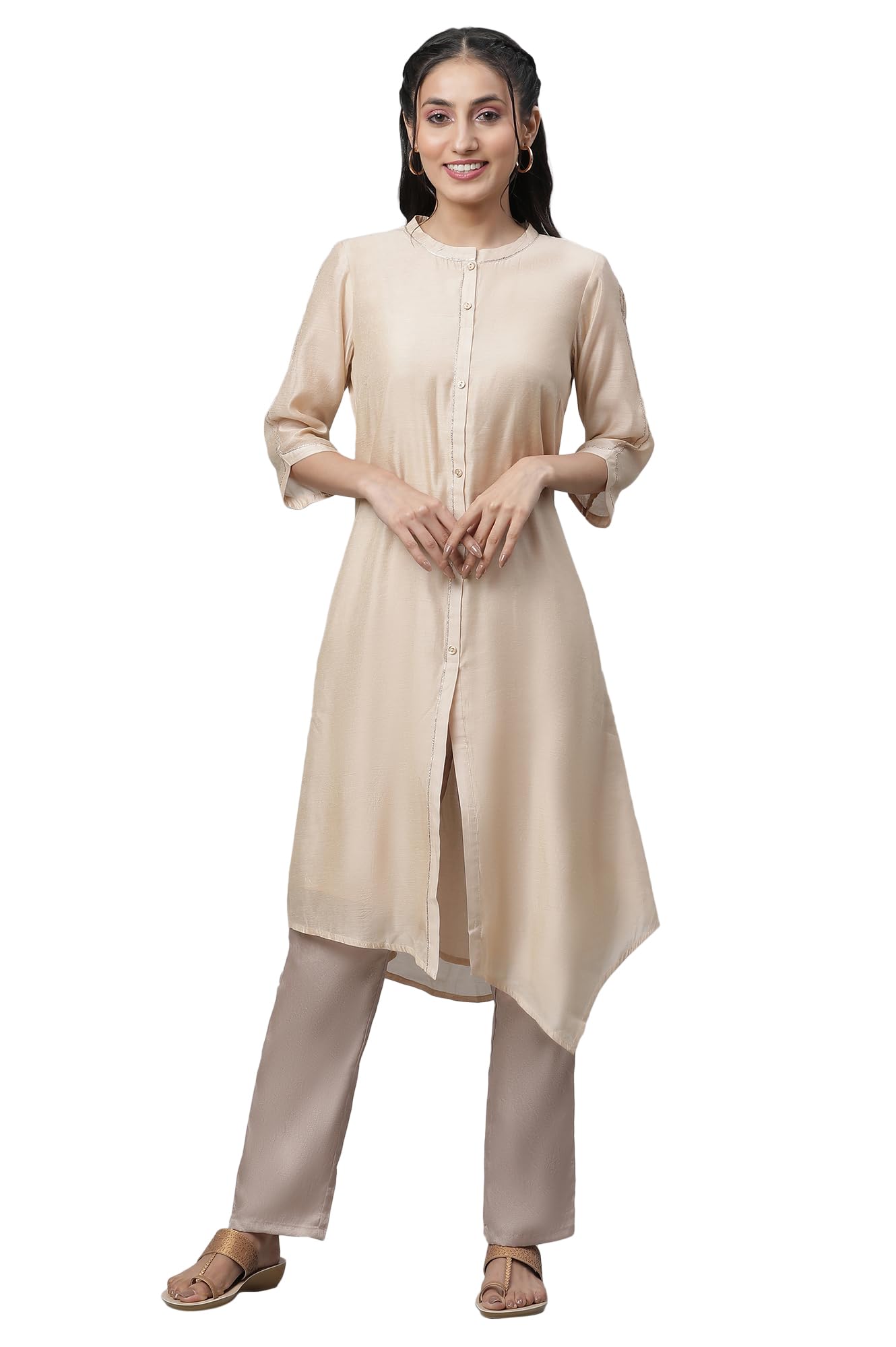 Aurelia Women Kurta 23AUA14178-704566-Beige-XS