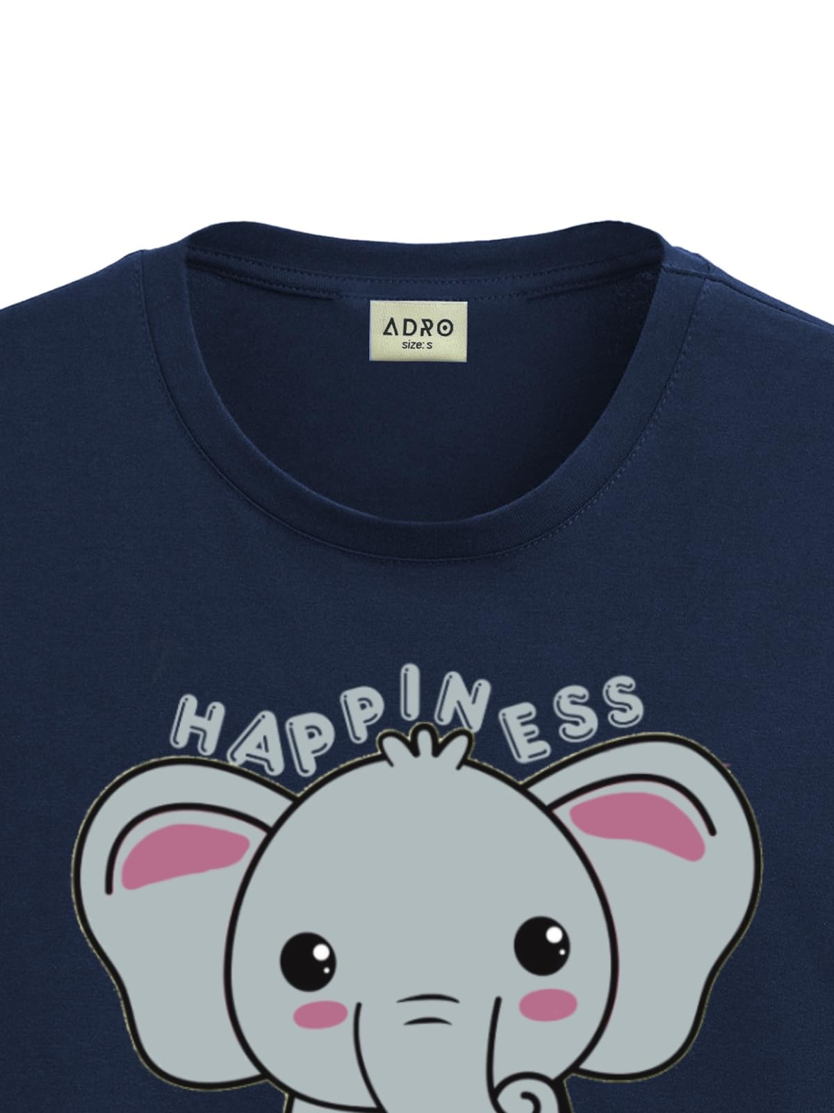 ADRO T Shirts for Boys & Girls | Elephant Printed T-Shirt | Ages 3-14 | 100% Cotton Round Neck Tshirt for Boys |KRN-L2-FINDS-NB-