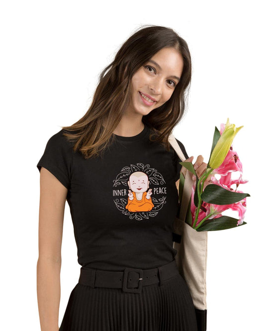 Bewakoof Womens Graphic Printed 100% Cotton T-Shirt - Slim Fit, Round Neck, Half Sleeves