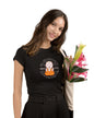 Bewakoof Womens Graphic Printed 100% Cotton T-Shirt - Slim Fit, Round Neck, Half Sleeves