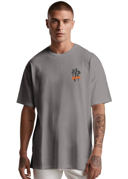 Peppyzone Mens Oversized Fit T-Shirt (PZ-OST-Trendy50_Grey