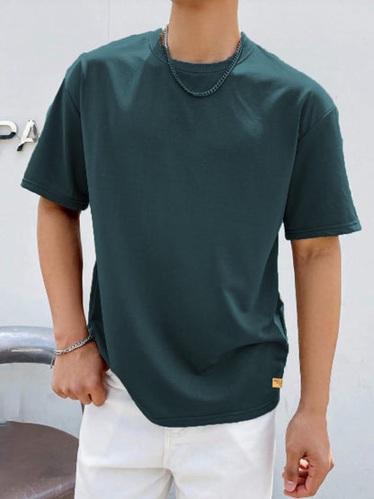 Rigo Printed Oversized T-Shirts for Men | Drop Shoulder T-Shirt for Men Teal