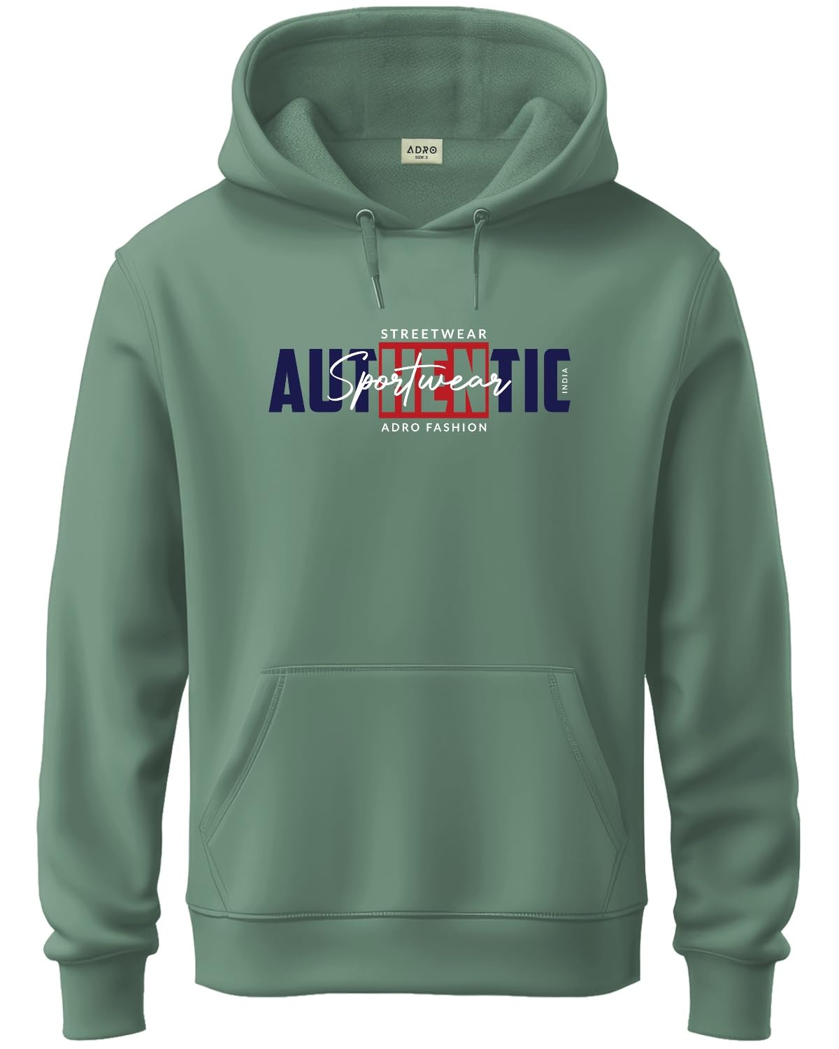 ADRO Men's Cotton Blend Neck Hooded Sweatshirt (H24-SPT-PT)