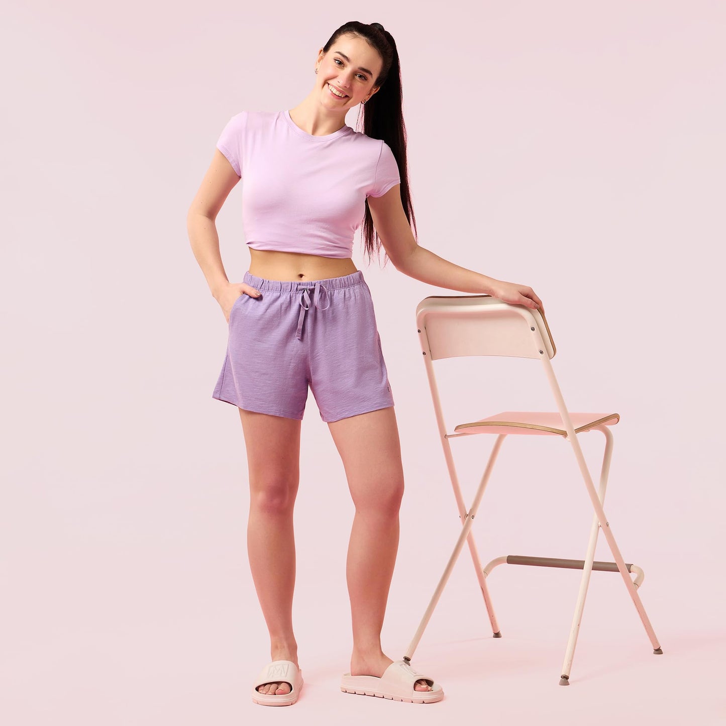 Enamor Womens Boxer Shorts (E062_Chalky Violet