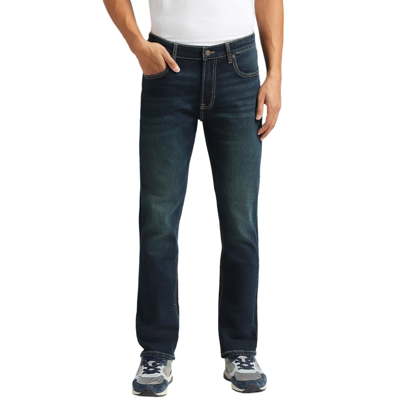 Cash Straight Fit Mid Waist Straight Leg Jeans