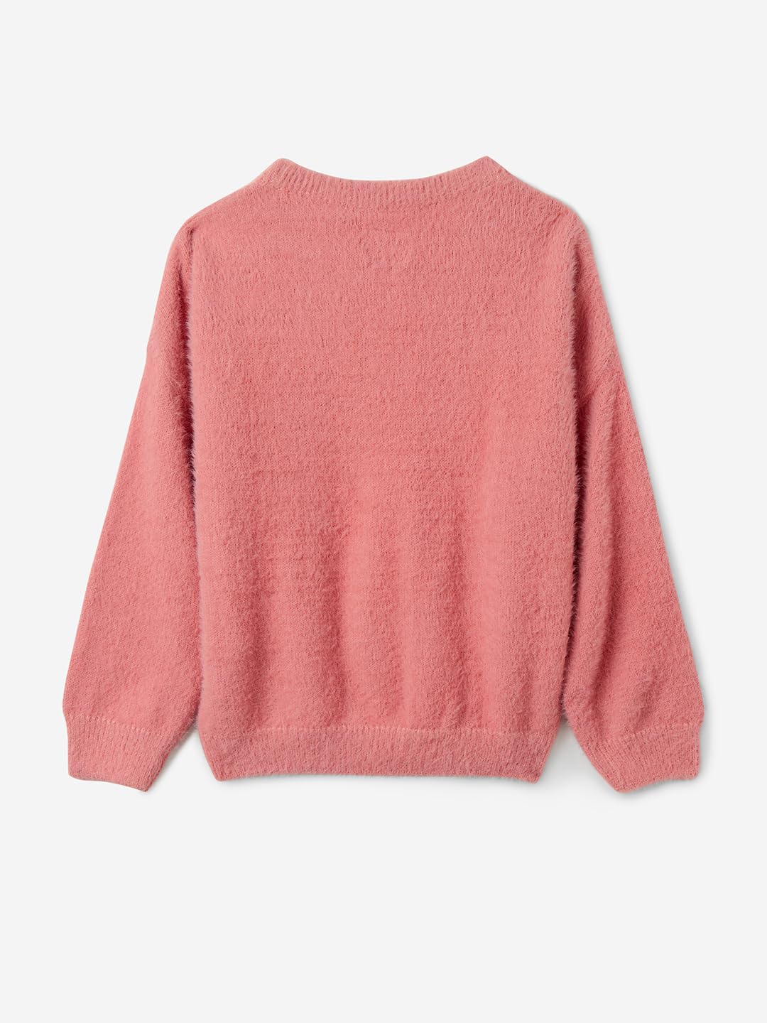 The Souled Store Originals : Pink Glitter Oversized Girls Knitted Sweater