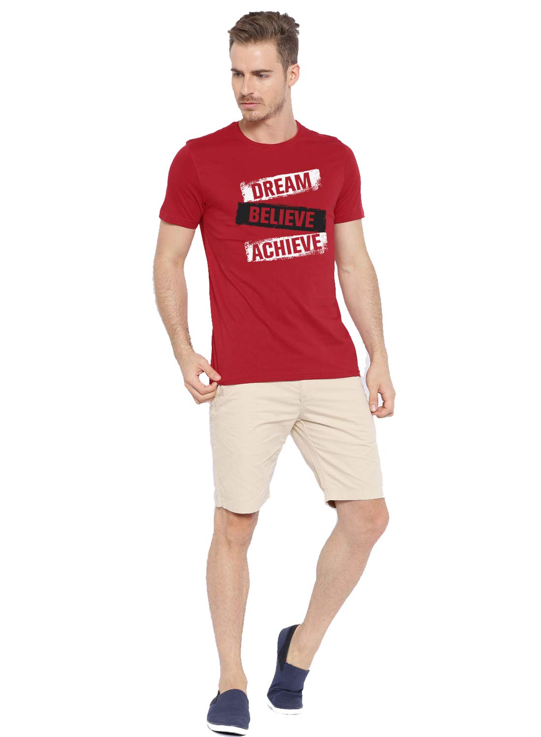 ADRO Men's & Women's Regular Fit T-Shirt (RNR-M-DBA-RD)