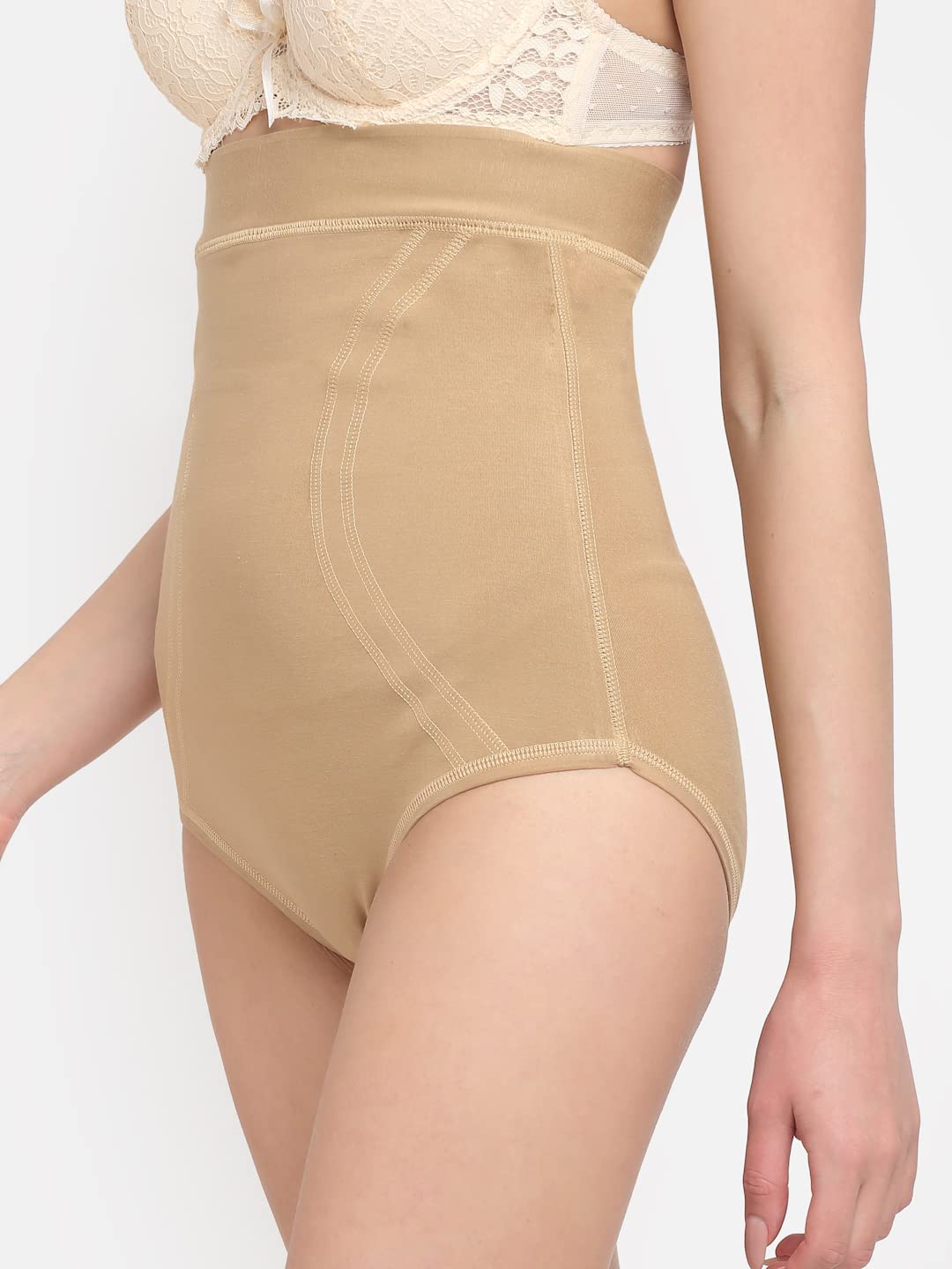 Shasmi Womens High Waist Shapewear with Anti Rolling Strip Tummy Control Tucker Waist Slimming Panties Women Shapewear Underwea