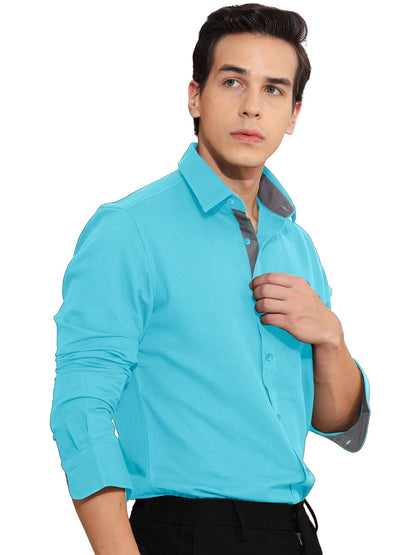 Pinkmint Men Shirt l Cotton Mens Shirt l Long Sleeve Shirt l Formal l Casual Regular Fit Shirt