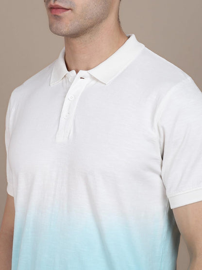 Dennis Lingo MenS Cotton Green Solid Polo T-Shirt