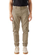 The Souled Store Solids: Beige Men and Boys Regular Fit Cotton Cargo Joggers