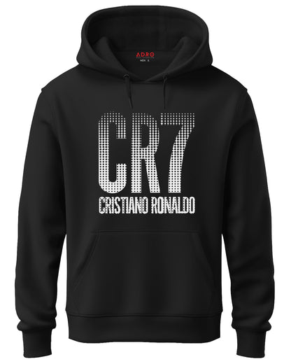 ADRO Men's Cotton Neck Hooded Sweatshirt (H21-M-CR07-BL_Black)