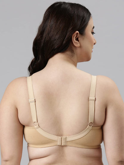 Enamor A014 Super Contouring M-Frame Full Support Bra - Supima Cotton, Non-Padded, Wirefree & Full Coverage Skin