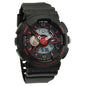 Sf Dreamer Series Quartz Digital Analog Digital Black Plastic Strap For Men-77132Pp03W, Black Colour, Strap