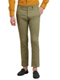Turtle Men Cotton Stretch Olive Dobby Printed Ultra Slim Fit Casual Trouser