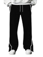 AVANOVA MansBlack Athletic Track Sweatpants Side Button Snap Closure Retro Sports Training Gym Running Workout Casual Street St
