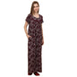 Sweet Dreams Women Printed Full Length Night Dress Maroon