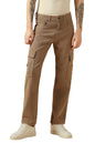 Dennis Lingo Mens Beige Cotton Relaxed Fit Mid-Rise Casual Jeans DLMJNMJJ24008_BE