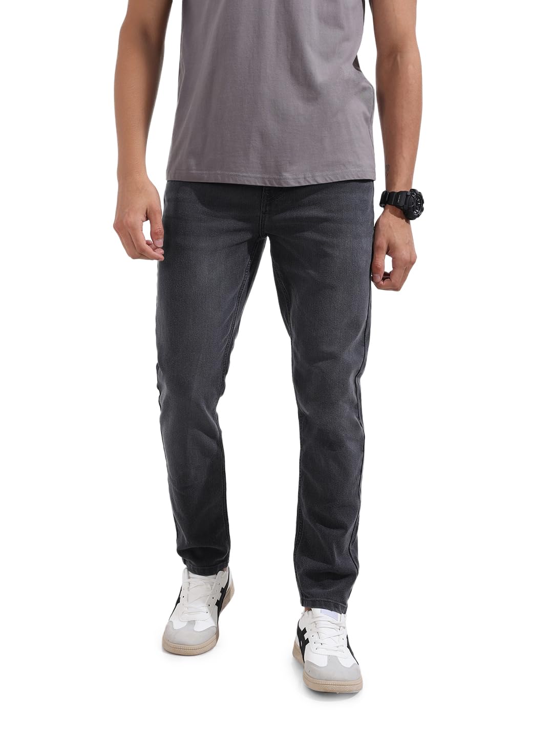The Indian Garage Co Mens Slim Fit Mid-Rise Jeans
