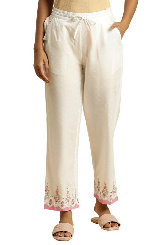 W Pure Cotton Straight Pants for Women | Pure Cotton Straight Pants for Women | Trousers for Women | W for Woman