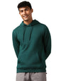 Nobero Elegant Unisex Verdigris Blue Cotton Solid Plain Hoody Sports Winter Gym Workout Running Travel Trekking Hooded Sweatshir