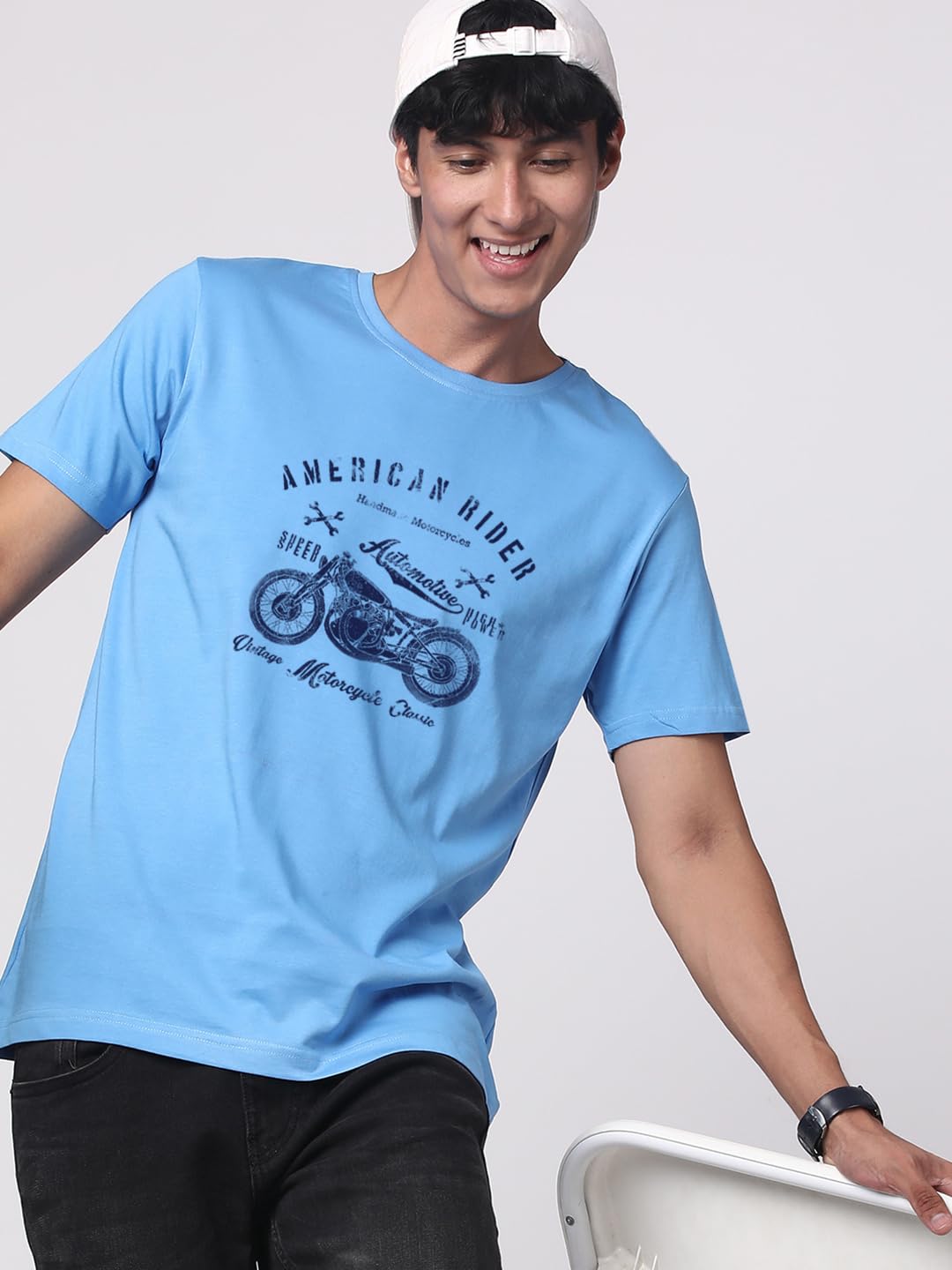 ADRO Men's Regular Fit T-Shirt (RNR-M-AME-SK)