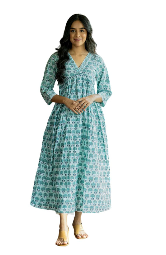 Fabnex Cottan Regular Women Kurta Set (K-81-Blue-Xl_Blue