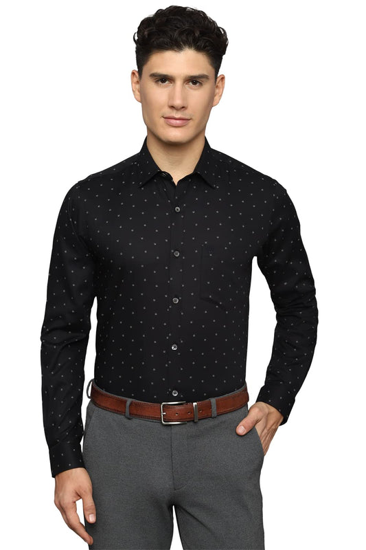Allen Solly Men Slim Fit Printed Formal Full Sleeve Shirt