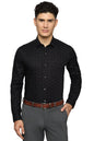 Allen Solly Men Slim Fit Printed Formal Full Sleeve Shirt