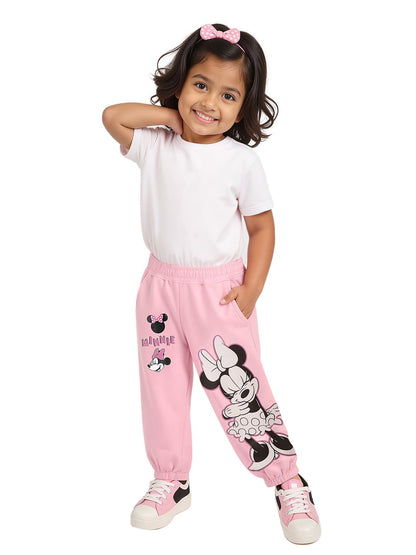 The Souled Store Official Disney : Cutest Minnie Mouse Pull On Regular Fit Girls Cotton Joggers Old Retro Cartoon 90s Animated C
