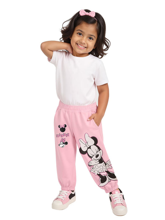 The Souled Store Official Disney : Cutest Minnie Mouse Pull On Regular Fit Girls Cotton Joggers Old Retro Cartoon 90s Animated C