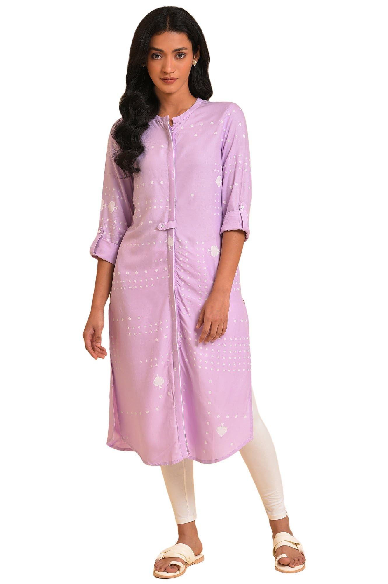 W For Woman WomenS Viscose Regular Kurta (23Few18951-120110_Purple