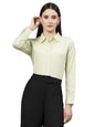 Style Quotient Women Solid Green Regular Formal Shirt
