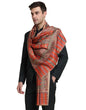 Weavers Villa Mens Acro Wool Blend Printed Shawl - Handloom Paisley Design - Stoles for Men - Gents Shawls - Soft & Warm Wrap -