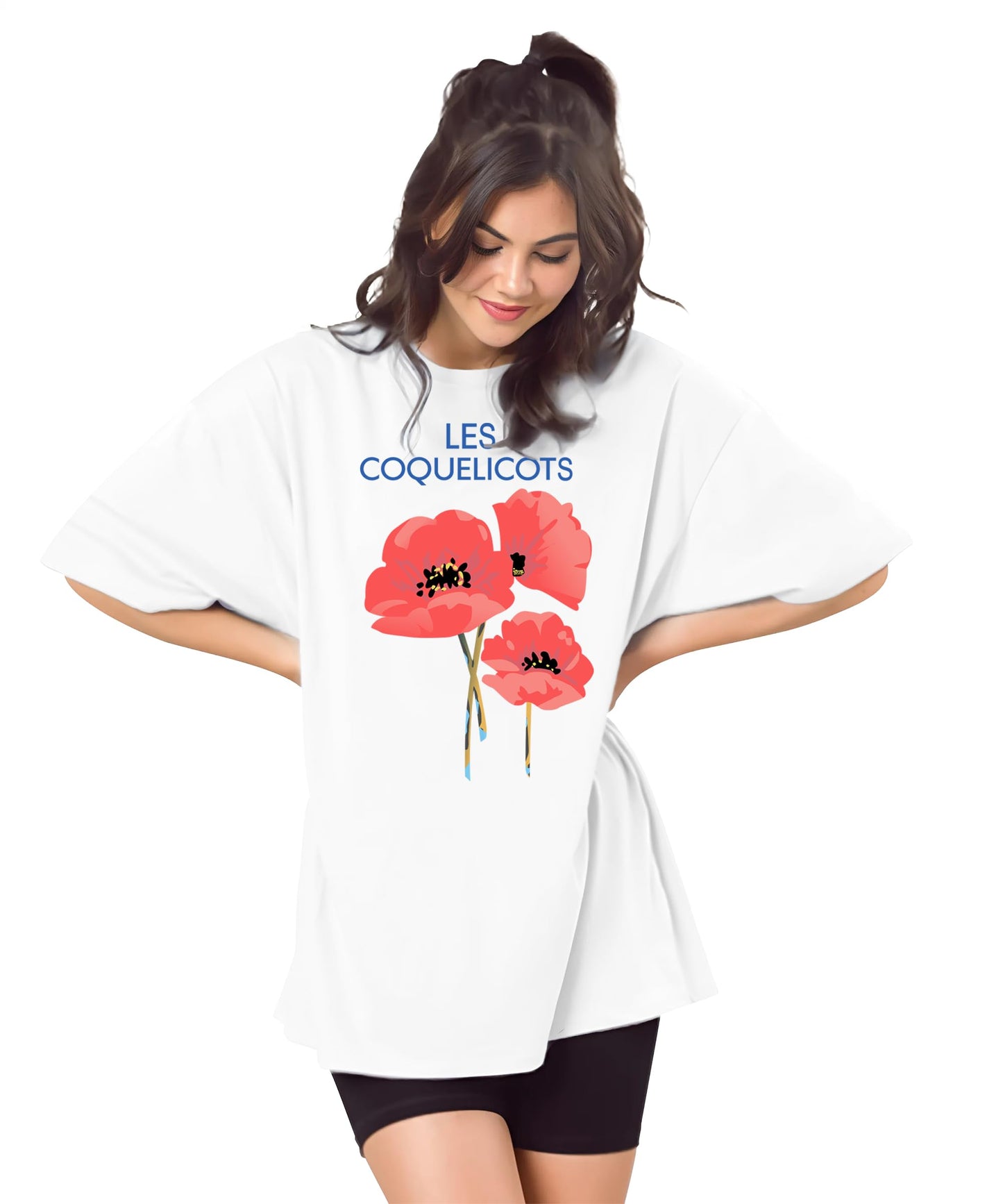 SHODOX Bio-Washed Anti Bacterial 100% Pure Cotton Womens Oversized Latest Aesthetic Premium Printed T-Shirt | Cozy Soft, Less Wr