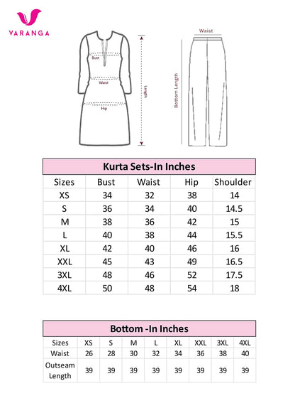 Varanga Women Purple Floral Printed Straight Kurta With Trousers And Printed Dupatta.