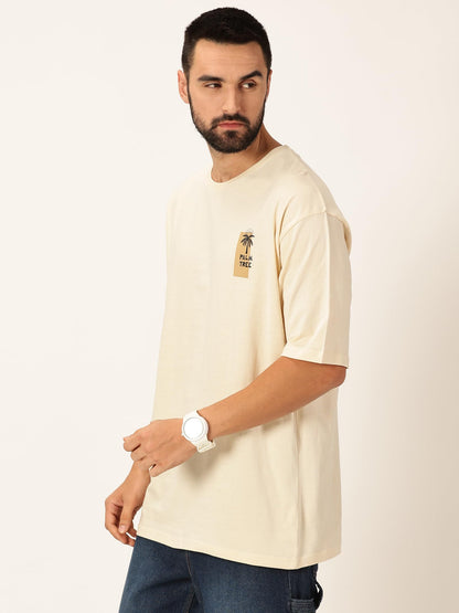 Thomas Scott Mens Oversized Fit T-Shirt (TSKOversized_Beige Forever