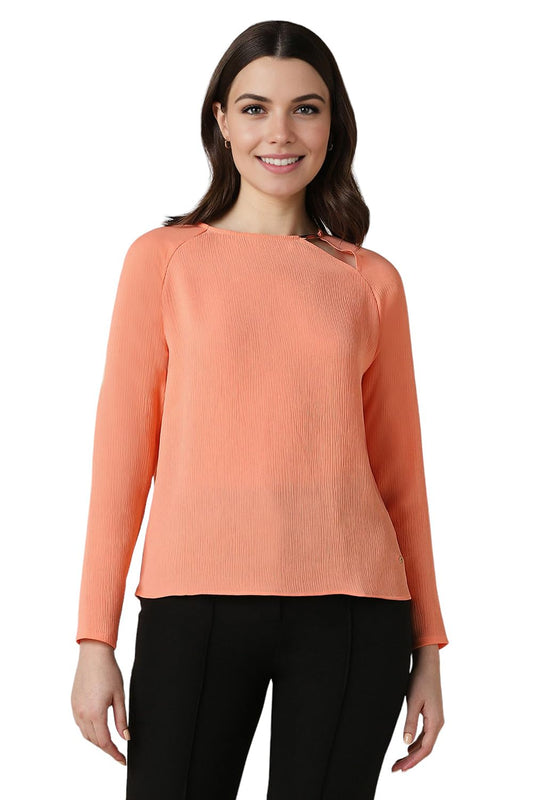 Allen Solly Women Regular Fit Solid Formal Top