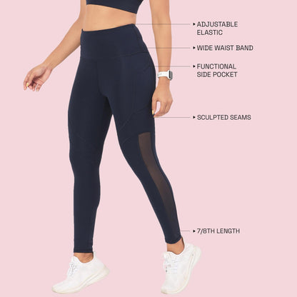 Enamor Womens Skinny Leggings (A610_Navy