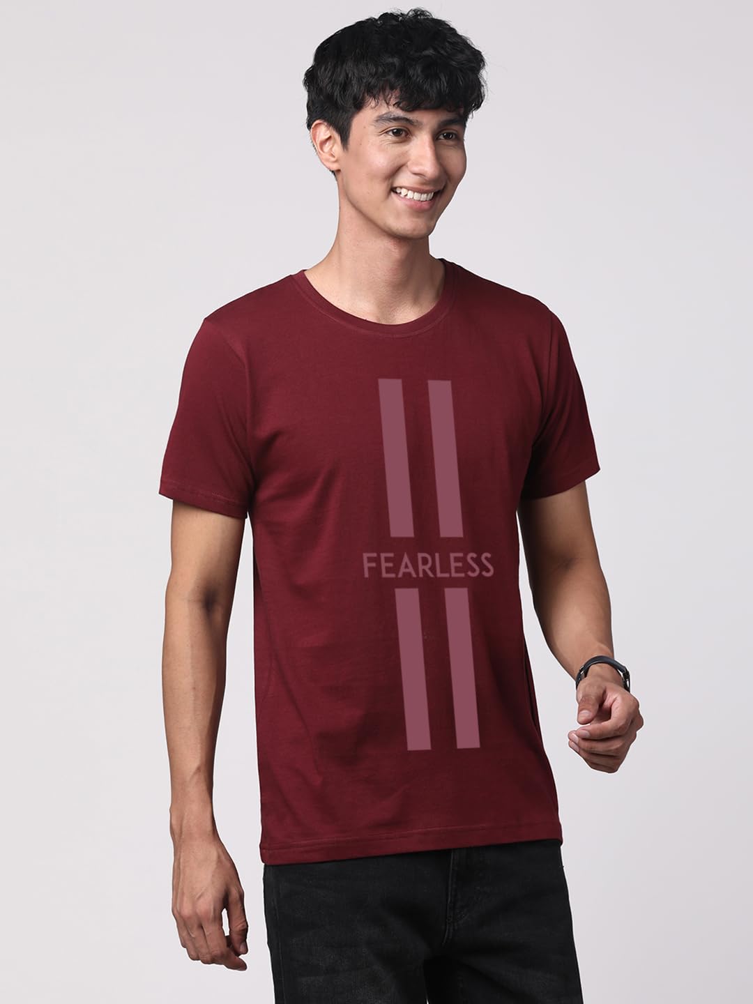 ADRO Mens Fearless Printed Cotton T-Shirt_RN24-L2-FRLS-MR