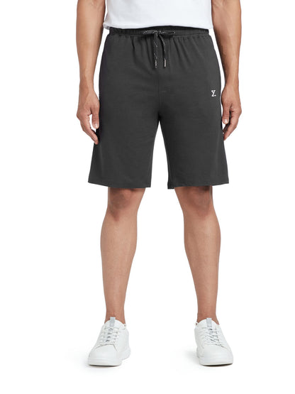 XYXX Mens Cotton Rich Shorts - Relaxed Fit Ace Loungewear with Antimicrobial Finish, Superior Stretch, Zippered Pockets