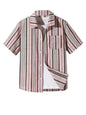TAGAS Boys Striped Regular Fit Shirt Peach